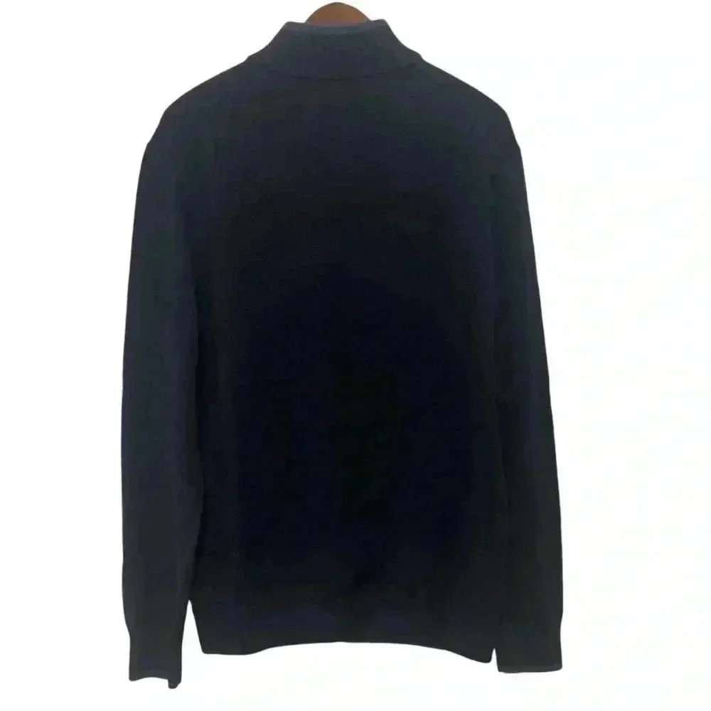 VINEYARD VINES Merino Wool Blend Men's 1/4 Zip Sweater SIZE LARGE Pullover Blue
